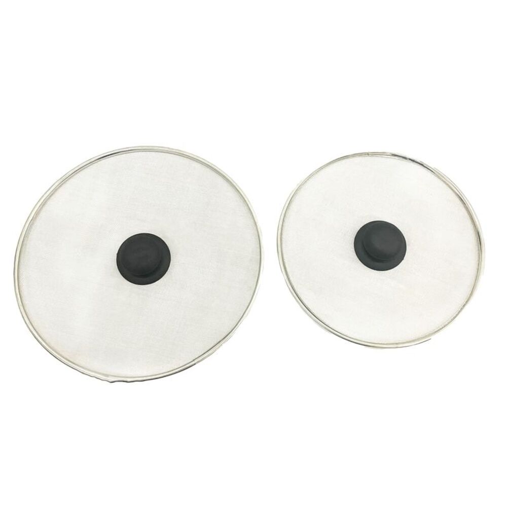 Fine Steel Mesh Cooking Grease and Oil Splatter Guard Screen, 2 Pack